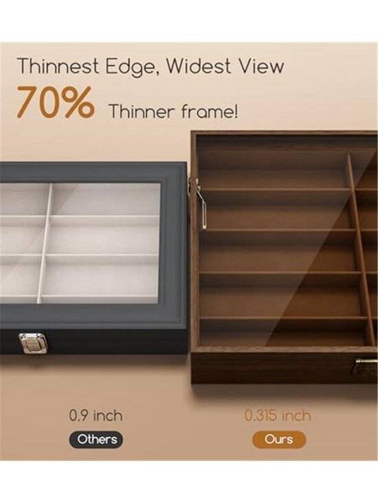10 Wooden Pattern Sunglass Organizer Multiple Pairs of Eyeglass main image 6